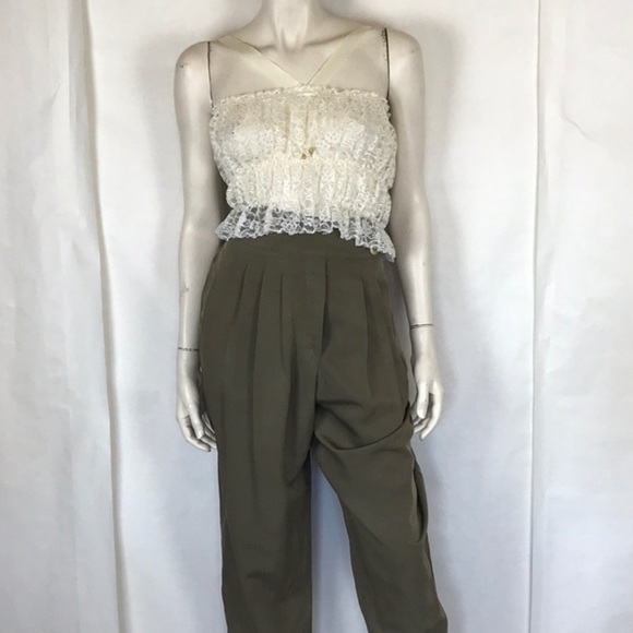 💔SOLD 💔Vintage lace tank top crop top - Picture 4 of 5